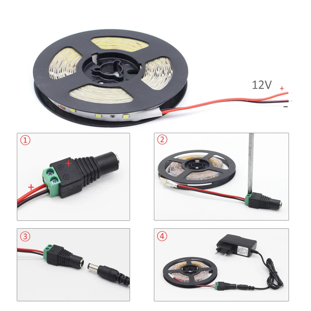 Светодиодная лента 12 в 5 м Водонепроницаемая светодиодная лента e 10 м RGB лента SMD 2835 теплый белый 12 вольт лента Tira смещенное освещение Гибкая ТВ лампа