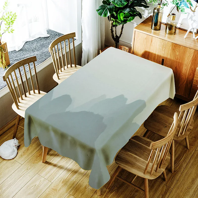 Mountain Landscape Forest Tablecloth Waterproof Oilcloth Rectangular Tapete Table Cloth Dining Kitchen Table Cover Protector