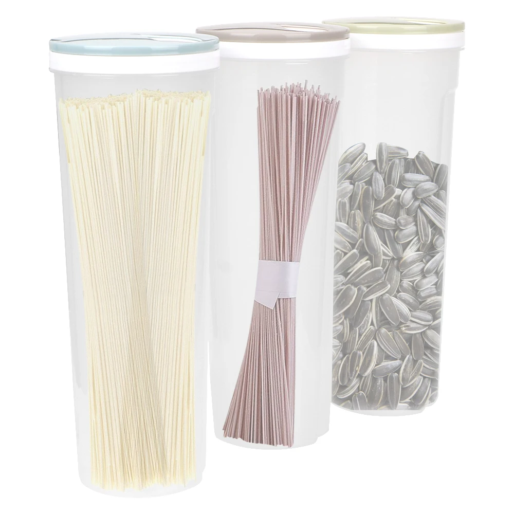 

Multifunction Spaghetti Noodles Box Plastic Food Storage Box Grain Cereal Oatmeal Nuts Beans Container Kitchen Pasta Tools