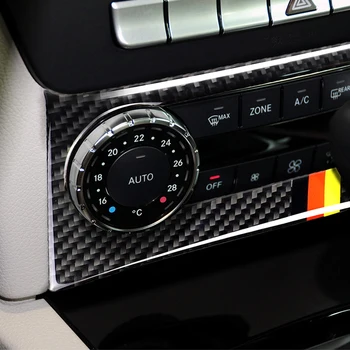 

For Mercedes Benz C Class W204 2010 2011 2012 2013 Carbon Fiber Car Air Condition Panel Audio Control Frame Cover