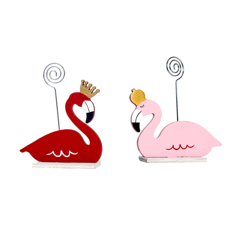 Red Pink Flamingo Table Decoration 2Pcs Wedding Place Card ...