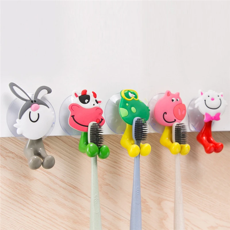 

Toothpaste Suction Cup Wall Mounted Holder Heavy Duty Suction Cup Antibacterial Toothbrush Holder Hooks Set