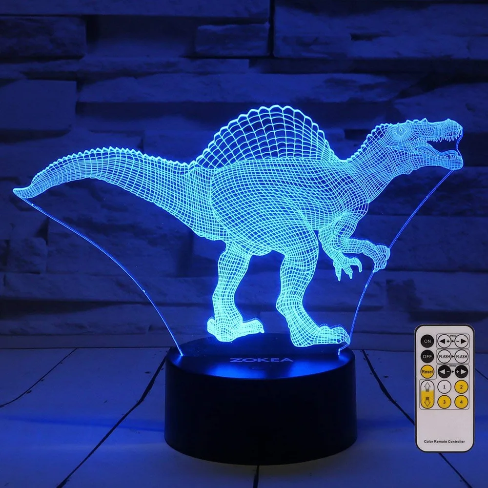 

Night Light 3D lamp 7 Colors Changing LED Nightlight with Smart Press Remote Control 3D Night Lights for Kids Baby or as Gifts