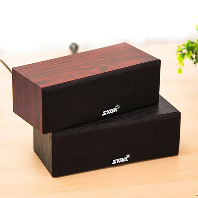 

SADA V-190 Mini Wooden Computer Speaker Notebook PC Laptop SUbwoofer USB2.0 Speaker