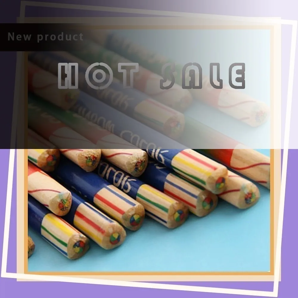 

Hot Sale Practical 120 four-color core Colouring pencils creative beautiful painted triangle core children color