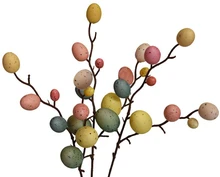 3Pcs Creative Branch With Painting Eggs Creative Egg Tree Easter Decor Easter Egg Decor Home Decoration Supplies