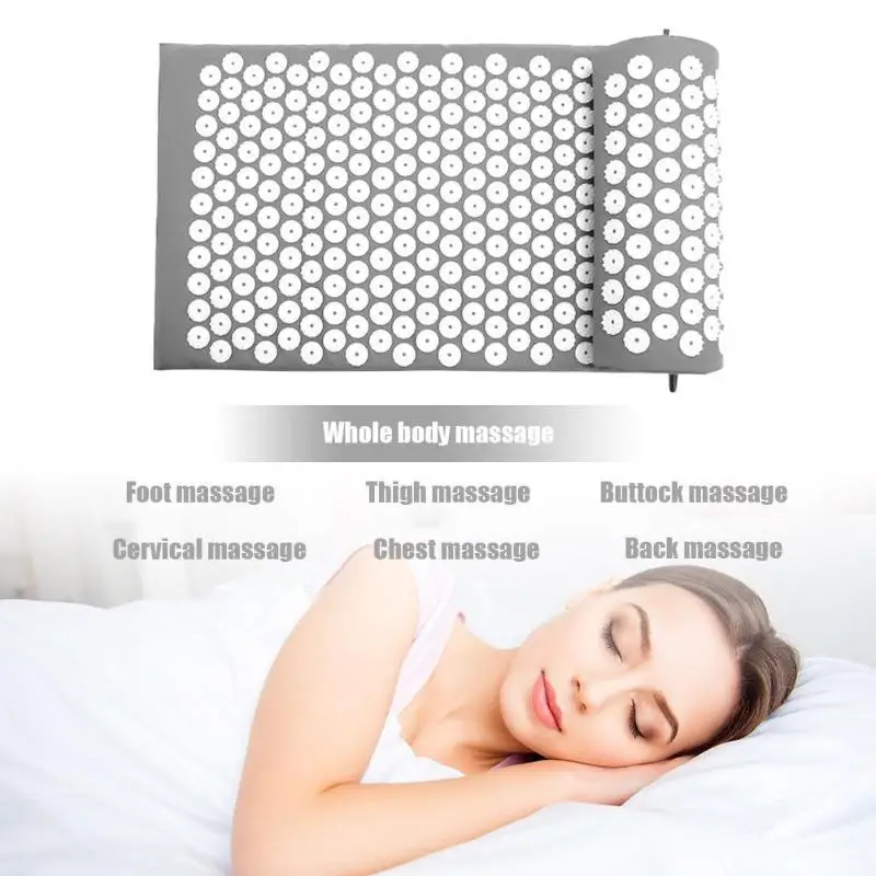 Yoga Massager Cushion Acupuncture Sets Back Pain Relieve Stress Mat With Pillow Indoor Spike Massage and Relaxation with Pillow Yoga Massager Cushion Acupuncture Sets Back Pain Relieve Stress Mat With Pillow Indoor Spike Massage and Relaxation with Pillow