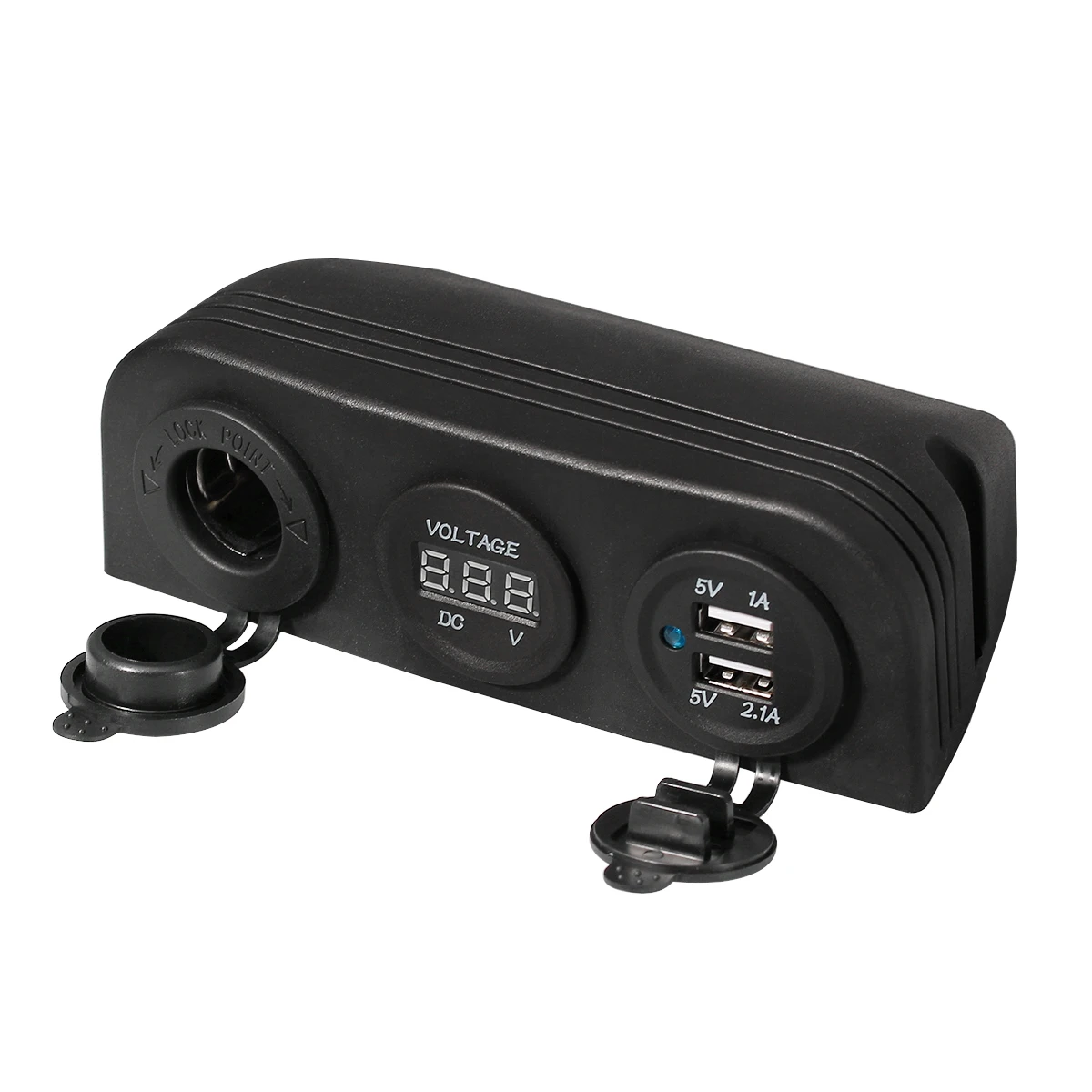 

Universal 12-24V Car Auto Boat Caravan Cigarette Lighter Socket Dual USB Power Adapter Charger LED Digital Voltmeter Combo