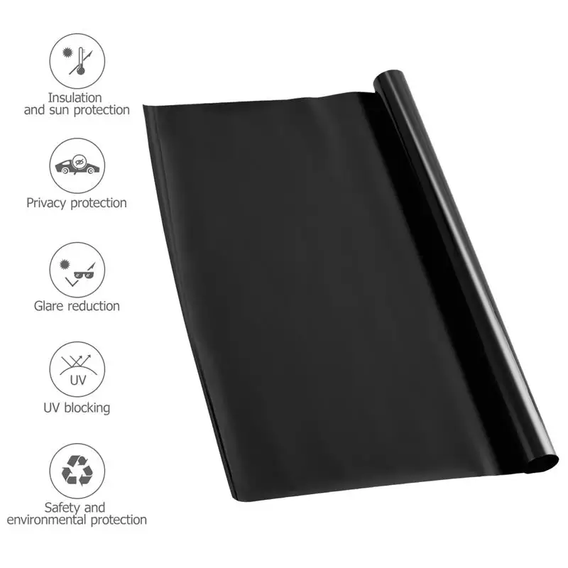 

50cm X 3M Car Van Window Tint Film Universal Fit For Privacy & Sun Glare Heat Reduction Car Sticker Sun Shade Cover