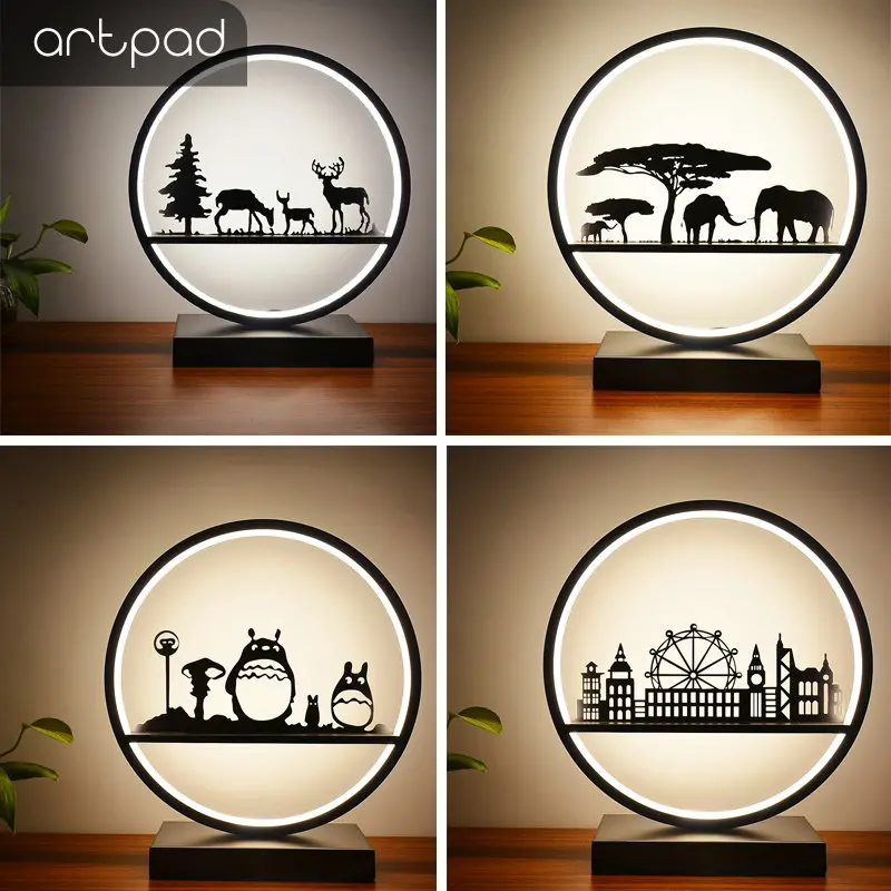  ArtPad DC12V Plug in Bedroom Bedside Table Lamp Dimmer Touch Switch Black White Nordic Modern Study - 32909991070
