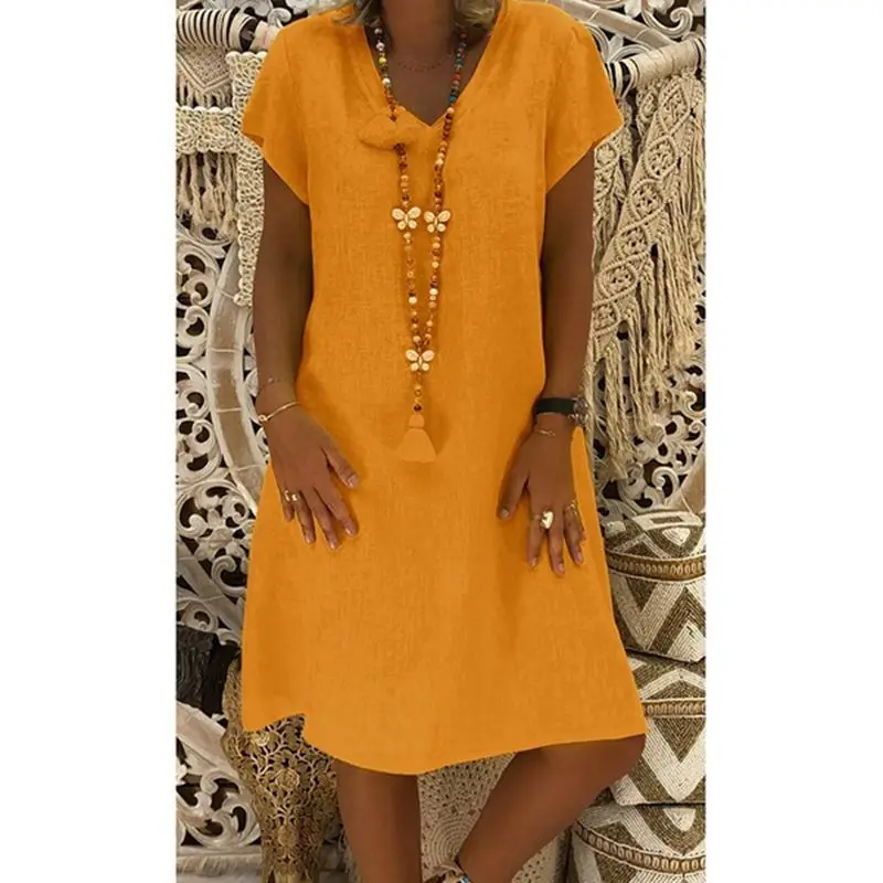 

VITIANA Women Plus Size Short beach Casual Shirt Dress Female 2019 Summer Short Sleeve solid black Office Work Mini Dresses