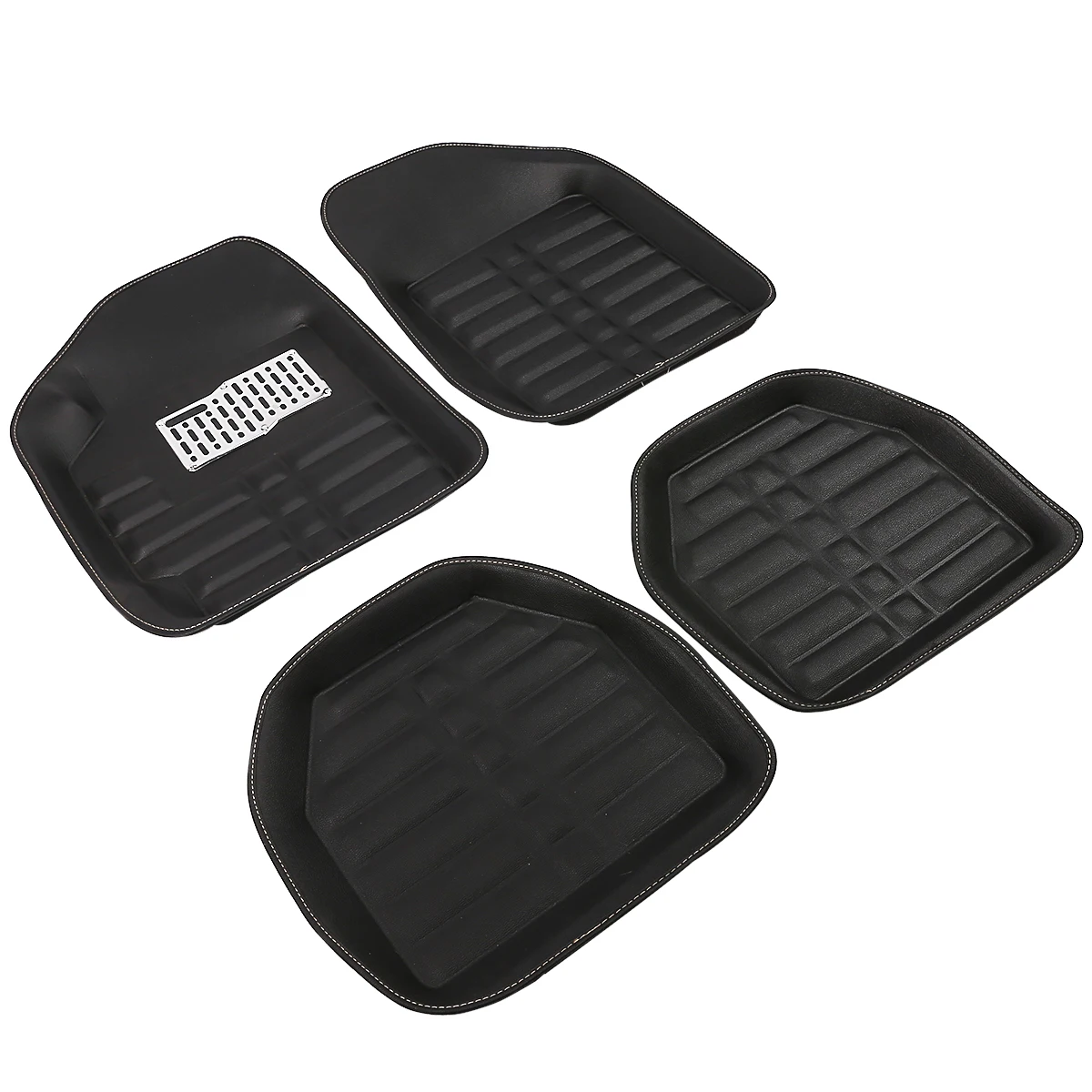 

5pcs Waterproof Dustproof Car Floor Mat Skidproof FloorLiner Front&Rear Carpet All Weather Mats Flameproof for 5 Seats Car