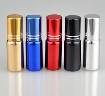 

fashion 5ml 5 Color Glass Essential Oil Roller Ball Empty Cosmetic Bottle 200pcs