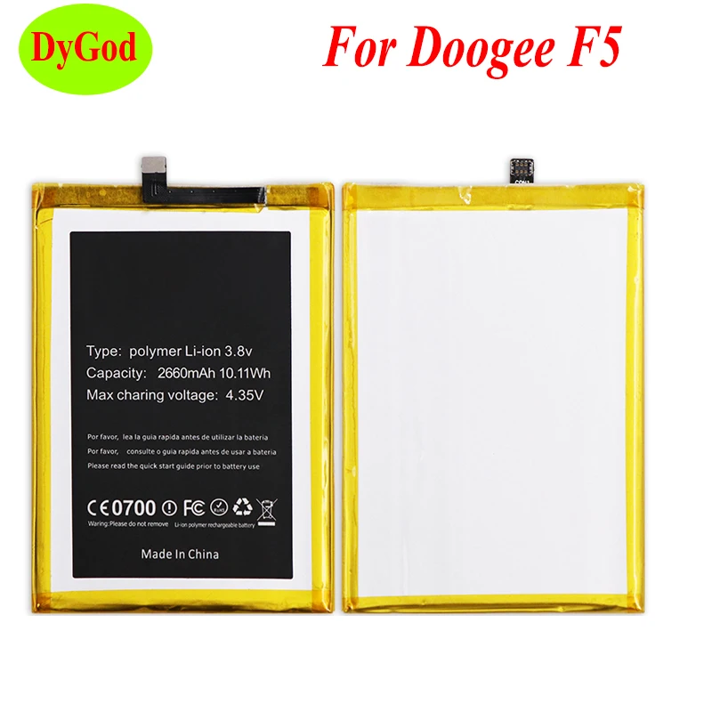 

For DOOGEE F5 Battery 2660mAh New Batterie Bateria Accumulator AKKU