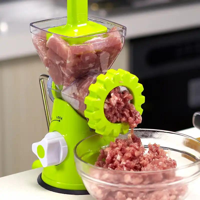 Многофункциональная ручная мясорубка, лезвие из нержавеющей стали, домашняя кухонная машина, мясорубка, колбасная машина, пищевая мясорубка, колбаса - изображение