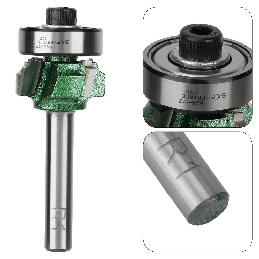 

R1/R2/R3 Woodworking Milling Cutter 4 Teeth Trimming Cutter Edge Trimmer Router Bit Machine Tools Accessories Hand Tools Hot