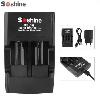 

Soshine High Quality Li-FePO4 RCR 123 / CR2 Battery Intelligent Safe Rapid Charger for Batteries