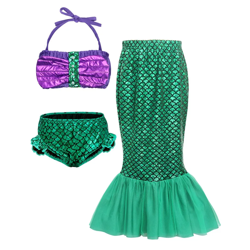 Preise AmzBarley 3 stücke Wenig Mädchen Meerjungfrau Sling Fishtail Tails Badeanzug Prinzessin Mädchen Bademode Bikini Anzug Set Schwimmen Bade