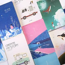 A5/1 шт. Дневник для заметок, Рисование граффити, блокнот, линия, внутренняя страница, офисные школьные принадлежности, подарок, случайный цвет