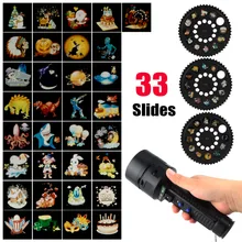 Портативный пейзаж огни Рождество проектор огни перезаряжаемый аниме проектор фонарик для Хэллоуина Рождество Декор FA