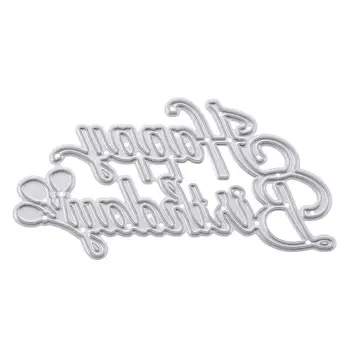 

Happy Birthday DIY Metal Cutting Dies DIY Scrapbooking Stencil Photo Album Decorative Embossing Folder Dies Card Template