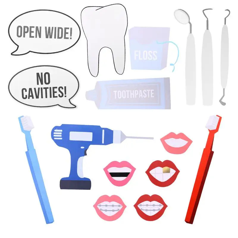 

16pcs Doctor Dentist Photo Booth Photo Props Dress Up Funny Selfie Props Party Supplies Decoration Prop Kit Photobooth Kits