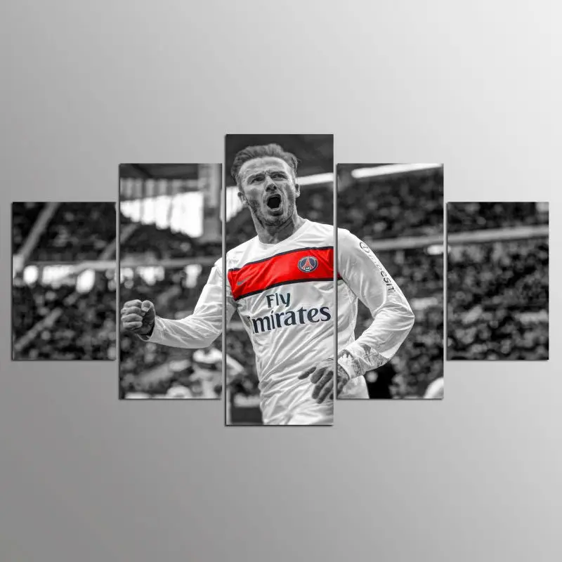 

Canvas Pictures Wall Art Home Decor Framework HD Prints 5 Piece Soccer Player Character Painting Living Room Abstract Poster
