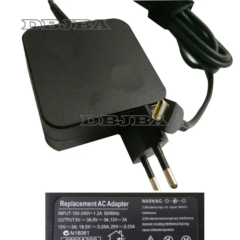 65 Вт usb type-C адаптер питания переменного тока подзарядка для Dell XPS 13 9350 9360 9365 9370 Vostro 14 5481 ноутбук