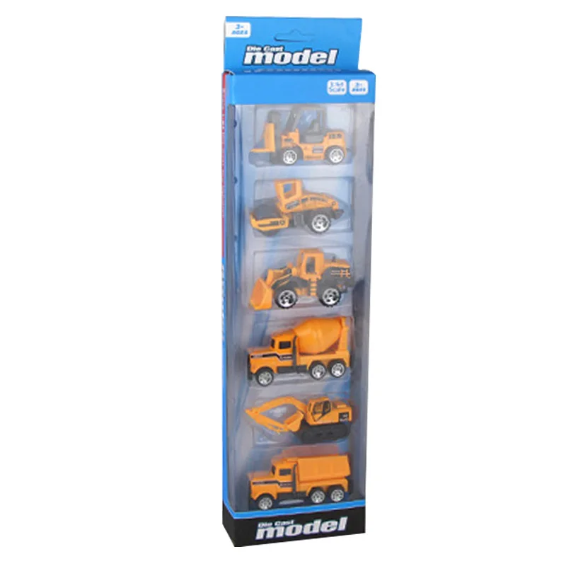 

Model Toy Excavator Toys plastic and alloy Simulation Engineering Vehicle Six-piece Miniature Engineering For Children