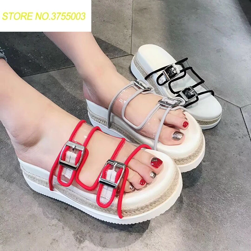 

New Arrival PVC Women Summer Slipper Woman Pointed Toe Fashion Flats Lady Retro Muller Shoes Woman Sandalias Mujer 2018