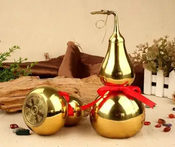 

Chinese Brass Very beautiful gourd pendant small ornament mascot