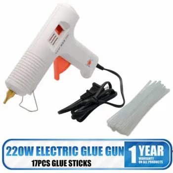 

17PCS 11mmx300mm Glue Sticks Fit For Hot Melt Glue Gun Scrapbook Tool With 220W Adjustable Glue Gun Electric Heating Craft