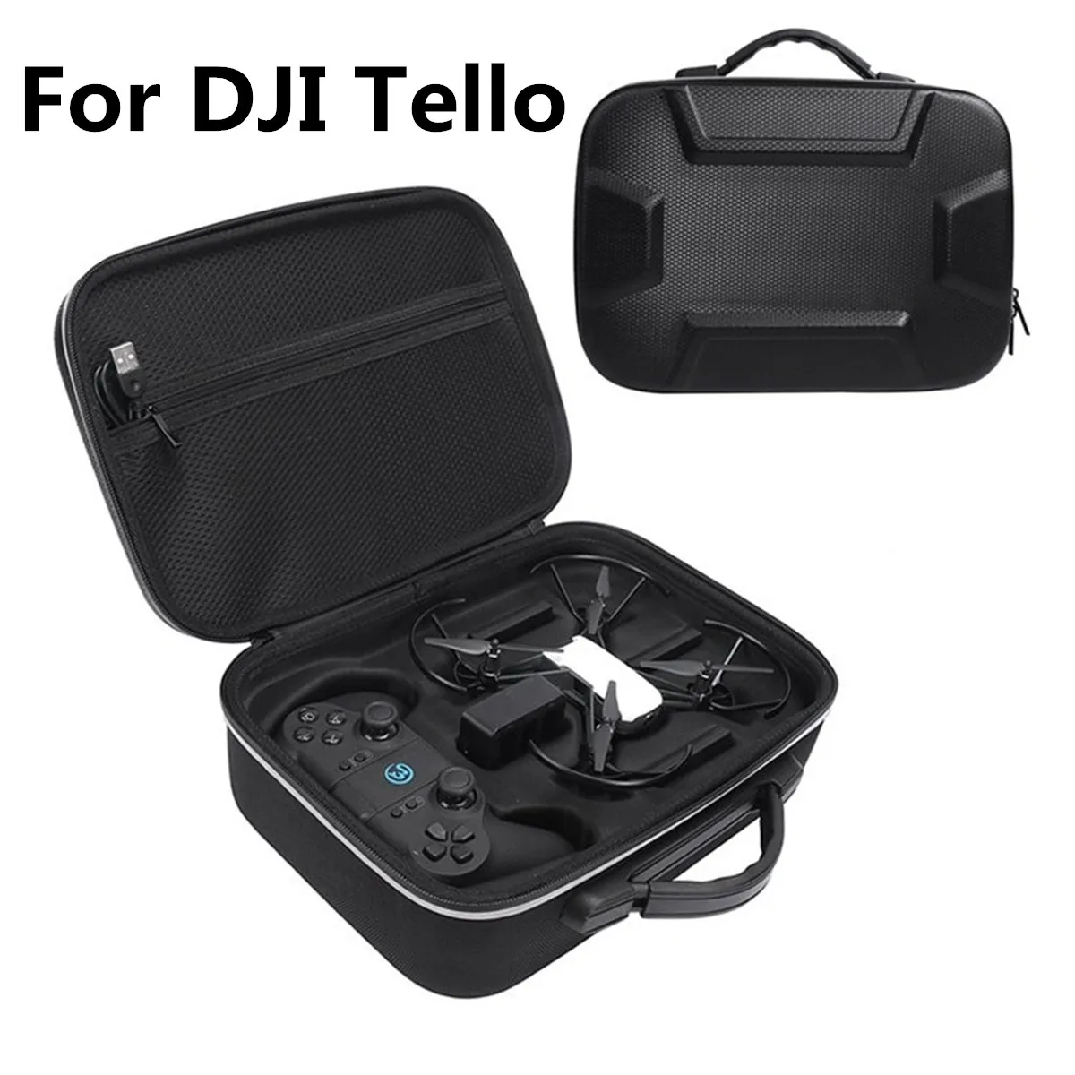 ##BUY PU EVA Waterproof Travel Carry Bag For DJI Tello EDU Protective Storage Case for DJI Tello Drone Portable handbag Box Black