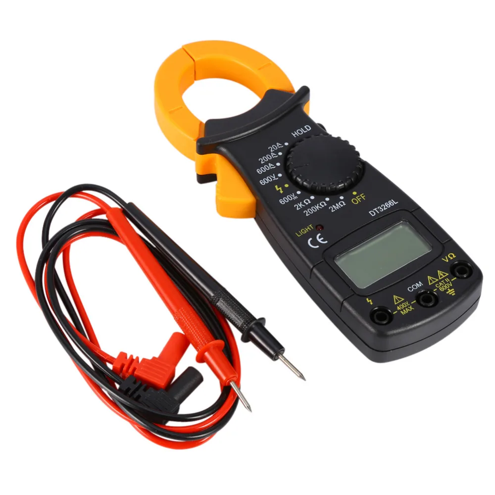 

Digital DT-3266L Clamp Meter 600A AC/DC Multimeter Current Clamp Pincers Voltmeter Ammeter Ohm Voltage Tester functional