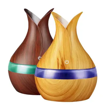 

300ml Wood Ultrasonic Air Humidifier USB Electric Aroma Air Diffuser Essential Oil Aromatherapy Purifier Maker For Office Home