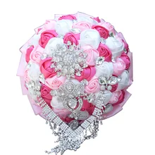 1 шт. Свадебный искусственный изысканный горный хрусталь цветы невесты букет Свадебный букет для церемонии свадьбы