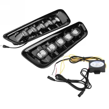 

1 Pair Car LED Daytime Running Light Turn Signal Dual Model DRL for Ford F-150 Raptor 2016 2017 2018 Car Light with DRL Controll
