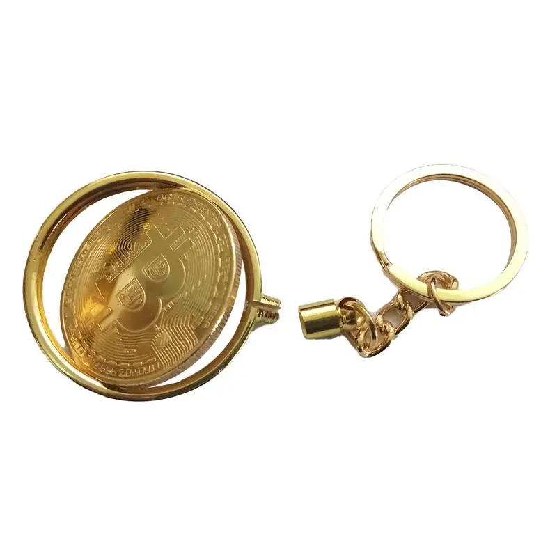 Detachable Gold Plated DIY Commemorative Coin Keychain Key Ring BTC Coin Art Collection For Bitcoin Litecoin Ether Detachable Gold Plated DIY Commemorative Coin Keychain Key Ring BTC Coin Art Collection For Bitcoin Litecoin Ether