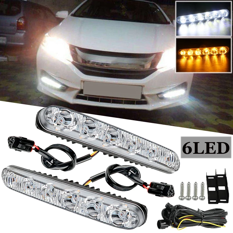 

6LED Flowing Sequential Car Turn Signal Indicator DRL Daytime Running Light Lamp