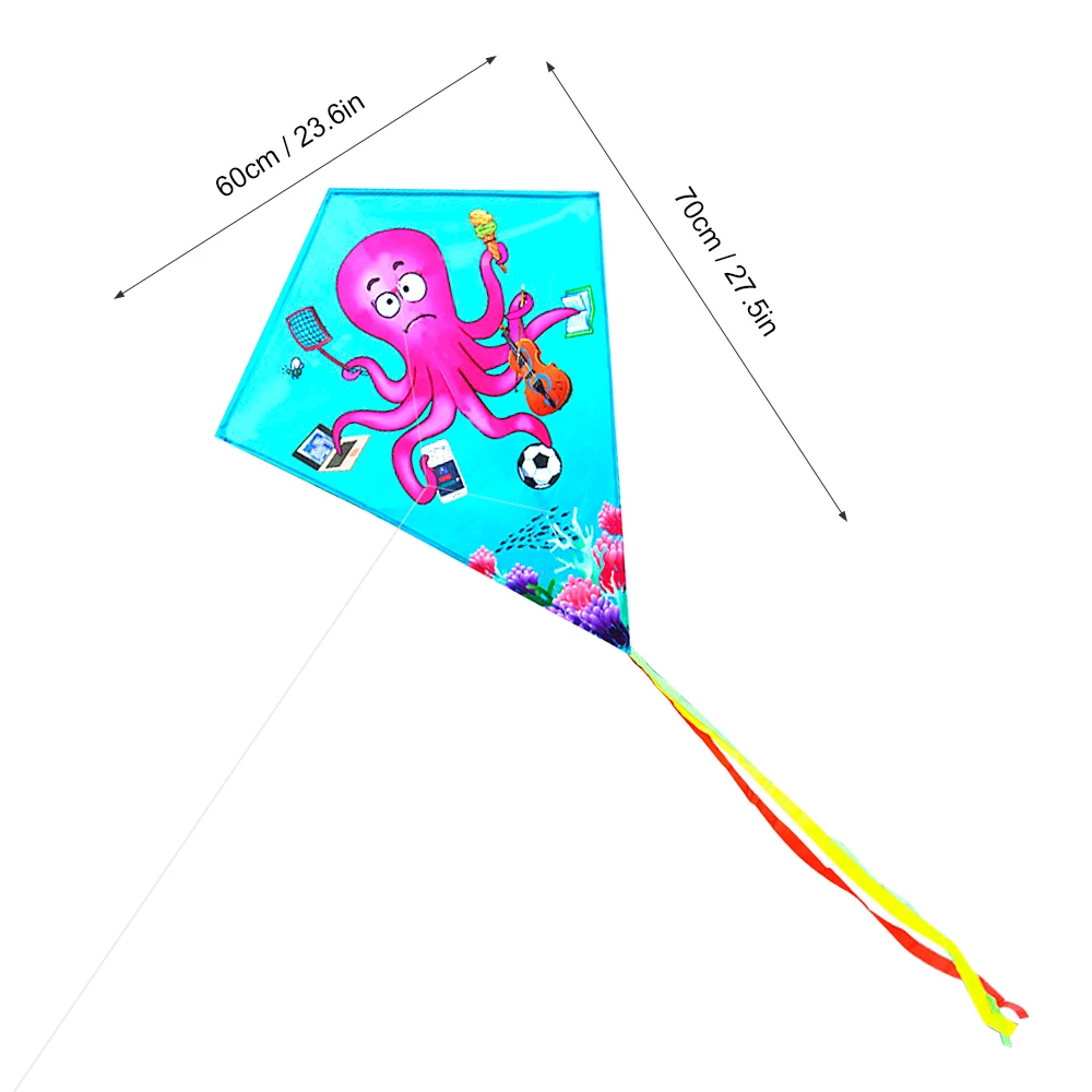 Красочный мультфильм Осьминог Кайт Спорт на открытом воздухе одна линия Летающий Кайт с 30 м Летающая линия для детей взрослых
