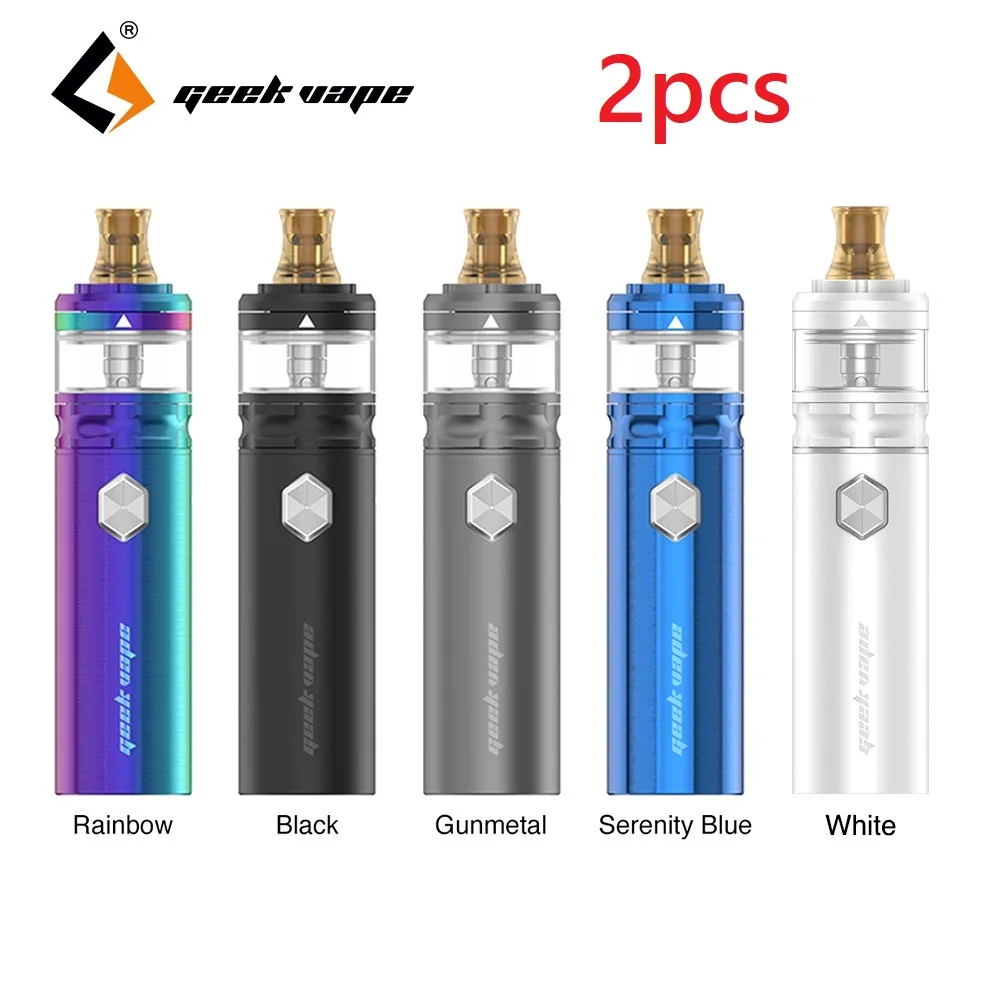 

2pcs NEW Original Geekvape Flint Starter Kit 950mAh with 2ml Flint Tank & NS 1.6ohm Coil Electronic Cigarette Vape Kit Flint Kit