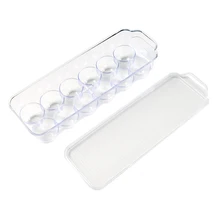 1 шт 12 яиц лоток утолщенный пластиковый прозрачный контейнер для хранения яиц держатель яиц для холодильника домашняя кухня(32,7x11,5x8 см