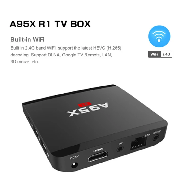 2018 Новый A95X R1 Android 7 1 S905W 2 Гб 16 четырехъядерный Wi Fi 1080P 4K TV Box AU Plug|ТВ-приставки и