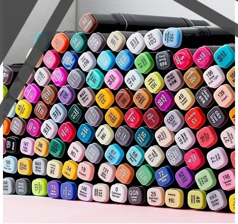 

Oily 30/40/60/80 Colors Multicolor Marker Pen Double-headed Nib Student painting Art school Horticultural Design