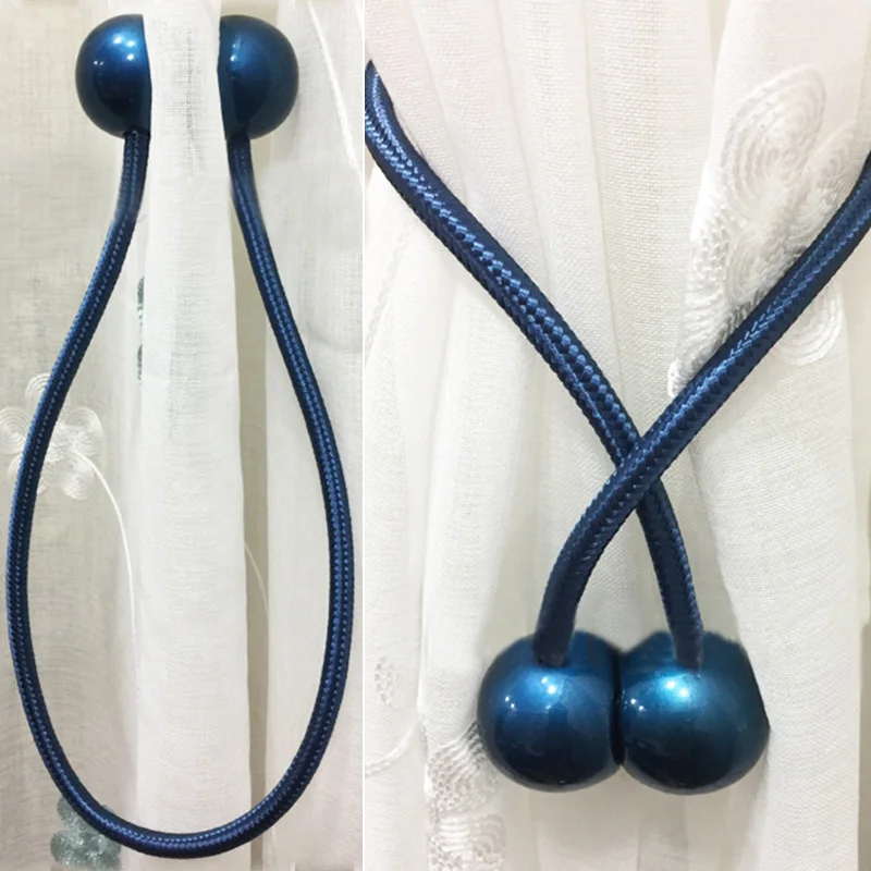 

2019 Magnetic Pearl Ball Curtain Tiebacks Tie Backs Holdback Hook Rope Buckle Clip Accessory Curtain Tieback Home Party Supplies
