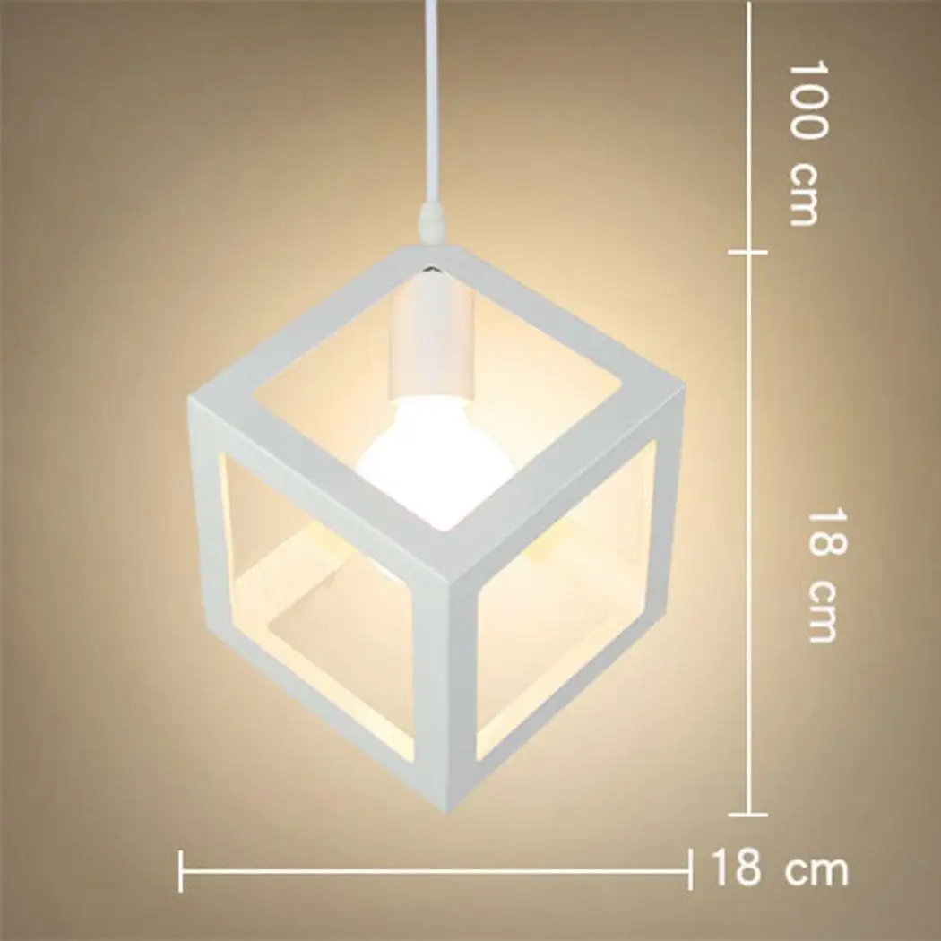 

Creative Chandelier Lamp Bar Decoration Lighting Wrought Iron LED light Square Hollow Out Chandelier 500000h