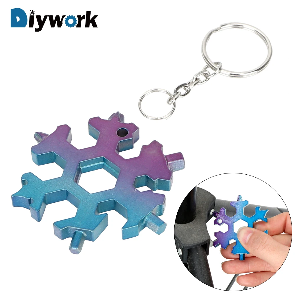 DIYWORK 19 в 1 Мини карманный инструмент для ремонта EDC с брелком многофункциональная