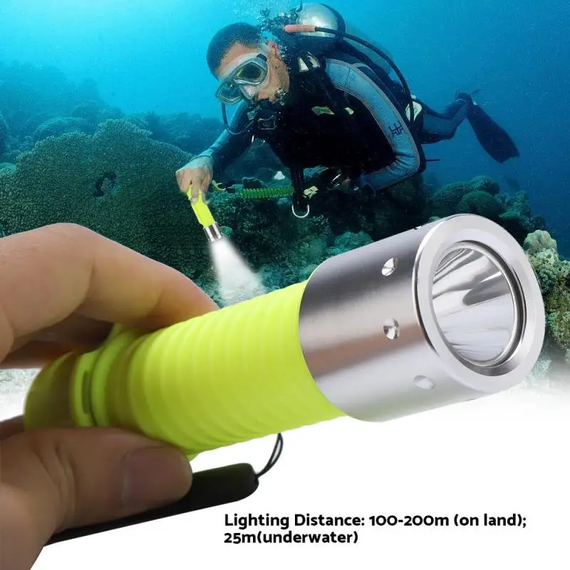 Portable Underwater LED Diving Flashlight Waterproof Submarine LED