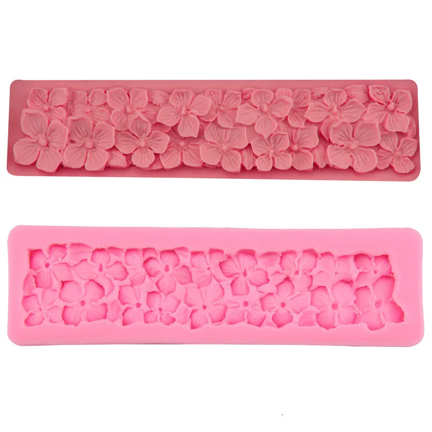 

Silicone Hydrangea Fondant Gift Decorating Sugarcraft Cutter Flower Blossom Mold Home Kitchen Bake Gift Decorating Tool