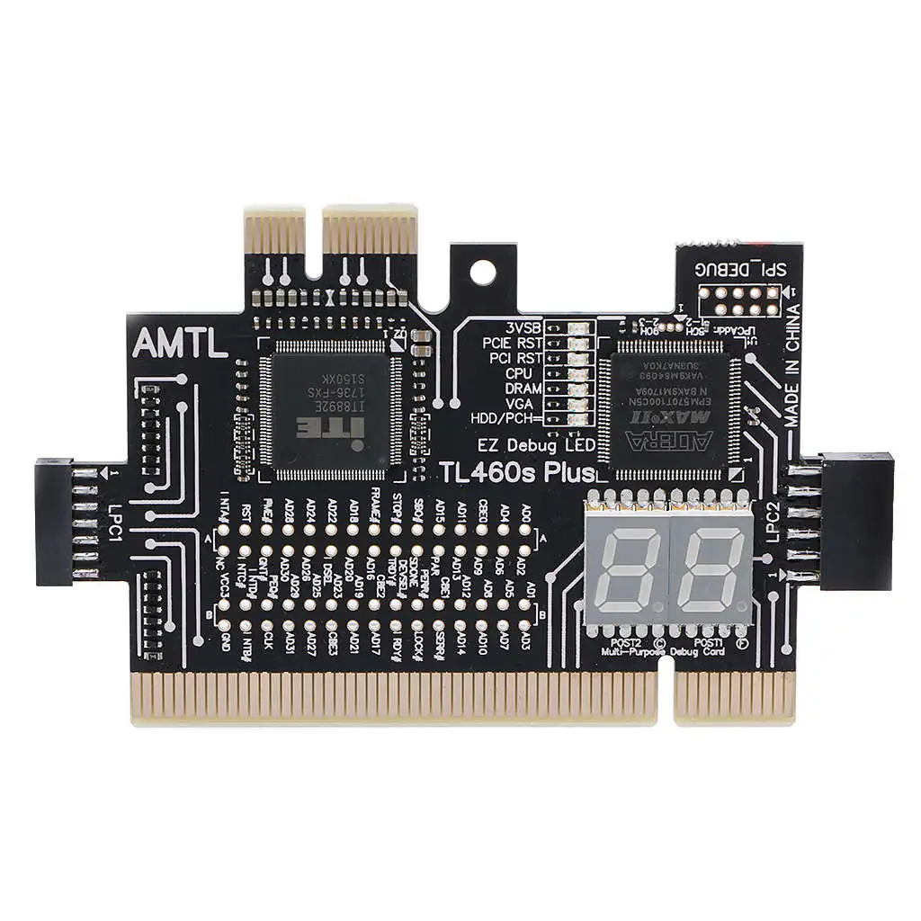 Анализатор диагностический Lpc Debug Card Pci E Post test Kit материнская плата